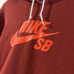 Vintage Nike SB (Skateboarding) Pullover Hoodie (Early-Late 2010's) Men L Red